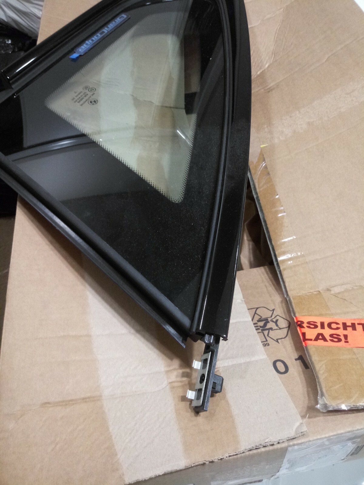 NEW OEM BMW FIXED REAR RIGHT QUARTER GLASS GLOSS BLACK 51377412024 | eBay