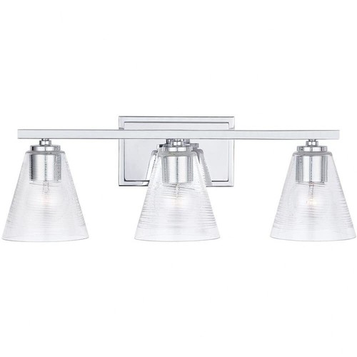 Capital Lighting 138333CH-493 Layla Clear Water Glass Chrome - Picture 2 of 8
