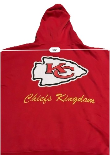Kansas City Chiefs Kingdom Embroidered NFL Red Size Medium Hoodie - Picture 8 of 11