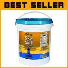 Gourmet Fine Crystal Sea Salt - 27.55-Pound Bucket for Culinary Excellence