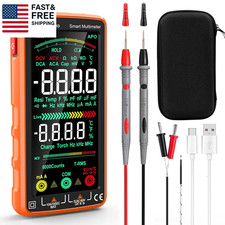 Pro Digital Multimeter Tester TRMS 6000 Counts,Smart Rechargeable Voltmeter 5"Co
