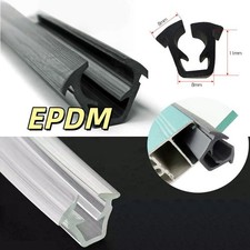Black uPVC Window Door Gasket Seal Strip EPDM Fixed Glass Shockproof Waterproof