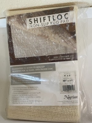 NEW NON-SLIP RUG PAD FITS RUGS UP TO 4  X 6  NOURISON FOR HARD FLOOR SURFACES