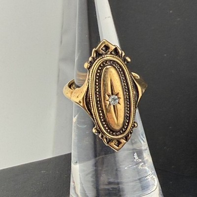 Vintage Avon Kensington Ring Gold Tone Adjustable Size 4