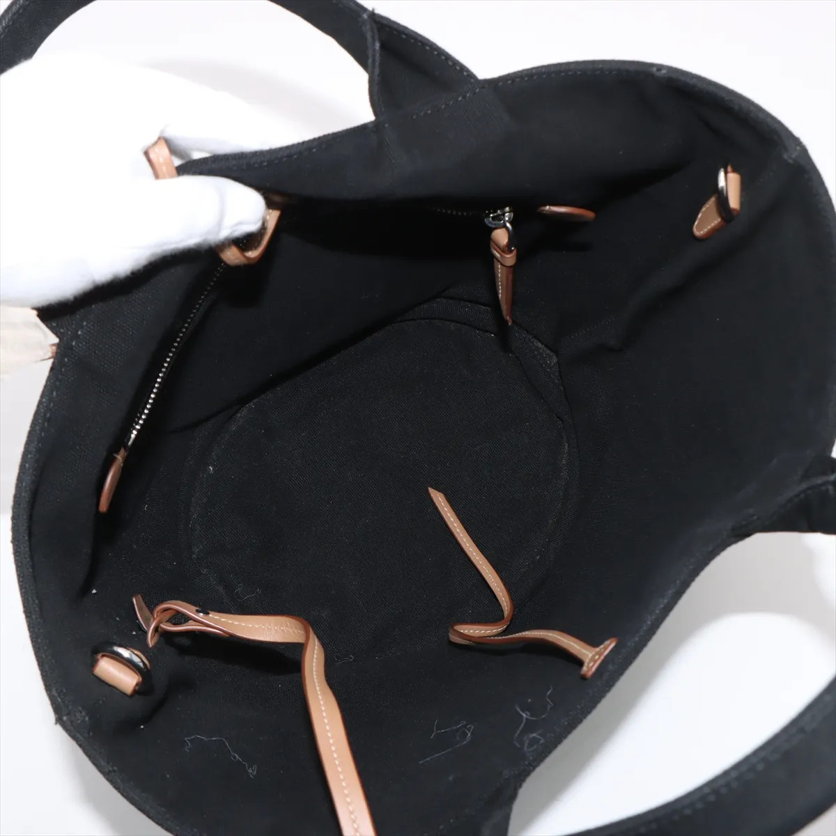 Prada Canapa canvas 2 Way Handbag Black 1BG186 thumbnail 8