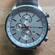 CURREN Herren Chronograph Quarz Armbanduhr Ed...