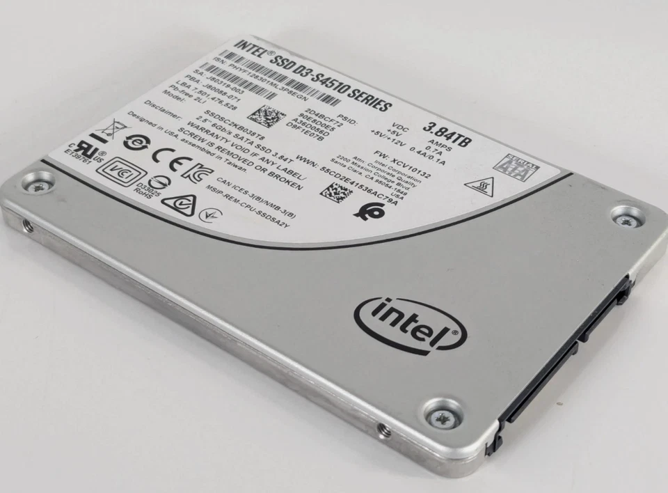 INTEL SSDSC2KB038T8 3.84TB D3-S4510 6GBPS SATA 2.5in SSD Solid State Drive 84%