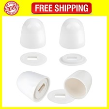 4 Packs White Toilet Bolt Caps, 1.44IN Height Cover is