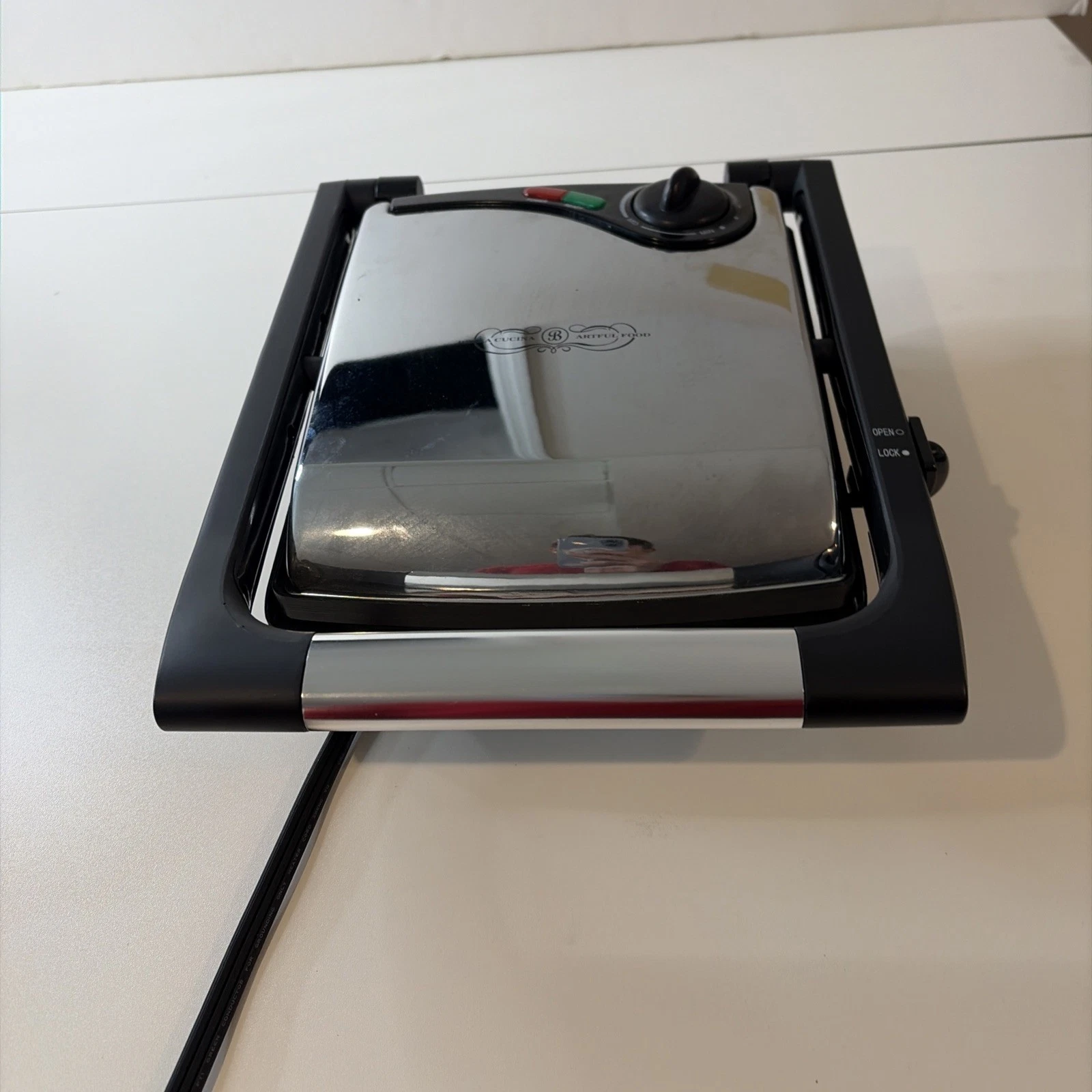 Bella Cucina Artful Food Panini Grill Item #13267 Good working condition