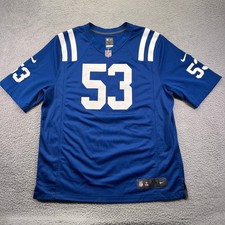 Indianapolis Colts #53 Shaquille Leonard Nike Jersey Mens XL Blue NFL On Field