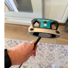 TaylorMade Spider Mallet Putter Black Silver Teal SuperStroke Grip Headcover