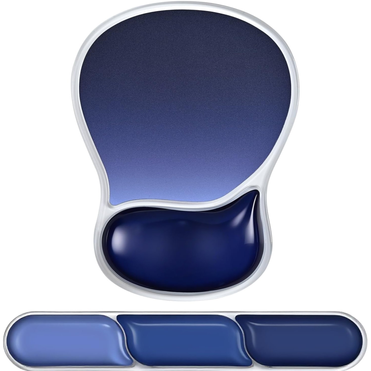 Tapis de souris ergonomique avec repose-poignet en gel noir pour bureau PC