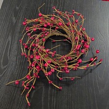 Artificial Red Berry Twig Wreath 12 in Christmas Seasonal Door Decoration