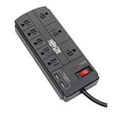 Tripp Lite Surge Protector with USB Charging, 8 Outlet Surge Protector Power Str