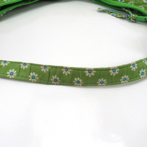 Bolso de Hombro Vera Bradley Verde Manzana Blanco Margarita Floral Acolchado con Bolsillos - Imagen 10 de 11