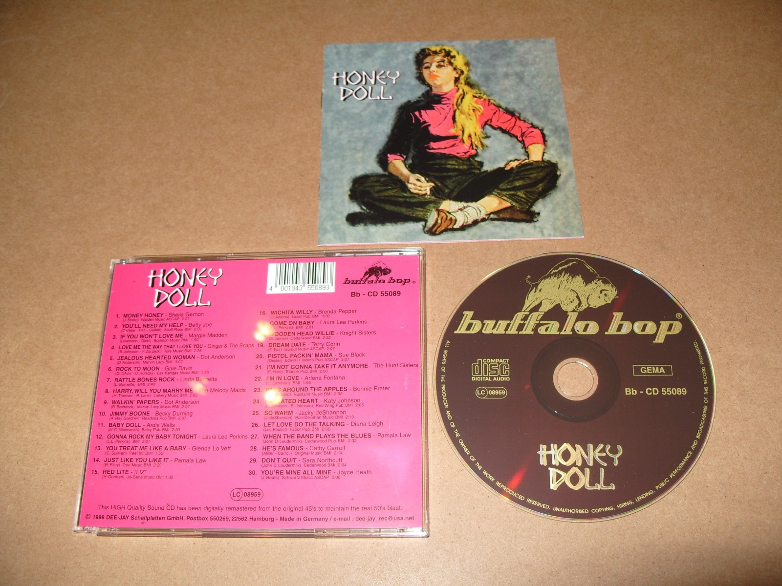 Various Artists -Honey Doll 1999 CD EXCELLENT / INLAYS VERY GOOD+ CONDITION.(C21