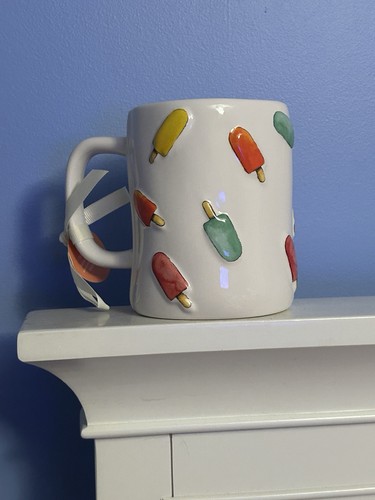 Rae Dunn Enjoy Mug, Summer Mug, Popsicles Ice Pops NEW - Picture 3 of 3