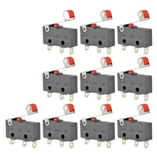 10Pcs KW12-3 Micro Roller Lever Arm Normally Open Close Limit Switch Microswitch