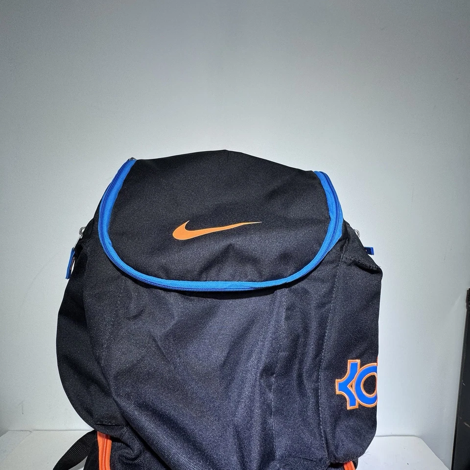 NIKE AIR KD KEVIN DURANT BACKPACK ELITE HOOPS BASKETBALL BLACK & ORANGE & BLUE - Image 2 of 4