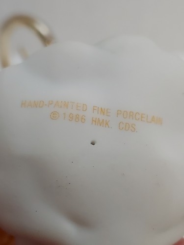 Hallmark 1986 Vintage Katybeth Fine Porcelain Ornament Sitting on Cloud Star - Picture 5 of 15