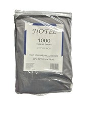 Hotel 1000 Thread Count Cotton Rich Two Standard Pillowcases.