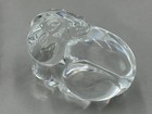 Vintage Steuben Signed Crystal Figural Ram Hand Cooler Paperweight Sculpture — photo 1