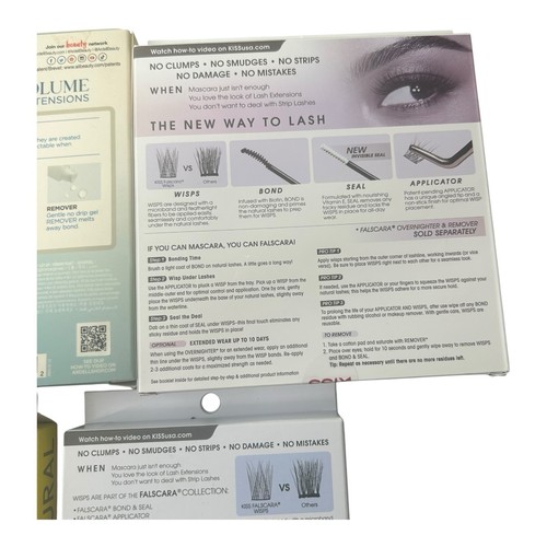KISS Falscara Lash Wisps Extension Starter Kit Reusable Clusters Mixed Set - Picture 7 of 9