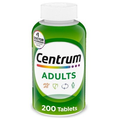 Centrum Adult Multivitamin/Multimineral Supplement with 200 Count (Pack of 1)