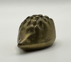 Heavy Solid Brass Hedgehog Paperweight – 400g Vintage Ornament