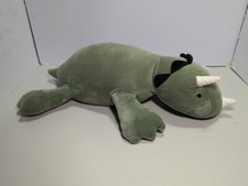 Pillowfort Weighted Dinosaur Plush Triceratops Green Sensory Anxiety 22 Inch