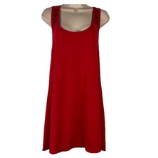 Derek Heart Tank Dress Women's Medium Above Knee Sleeveless Lightweight Skulls