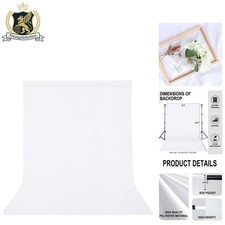 Stunning 8FTx10FT White Photography Backdrop for Seamless Photo Booths