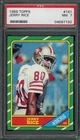 1986 TOPPS #161 JERRY RICE PSA 7 49ERS RC HOF [G192]