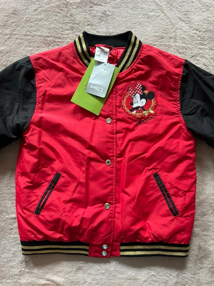 Disney девочки Минни-Маус Varsity куртка красный Disney Store размер 9/10 новый с Ярлыками - Изображение 2 из 4