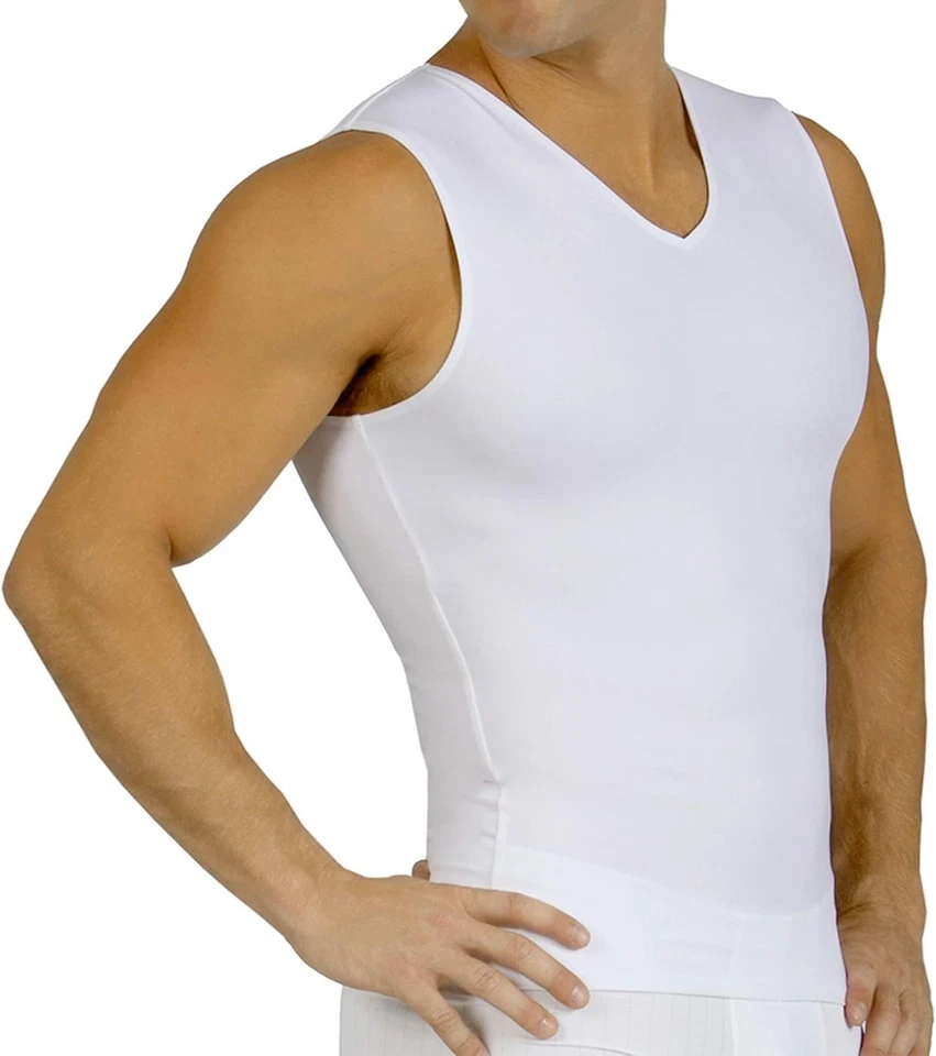 Men’s Compression Sleeveless V-Neck Shirt - Instant Slimming Body Shaper - Image 4 of 4