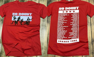 Rare No Doubt Band 2009 Tour 2sides Red Cotton T-shirt S to 5XL NZL1061