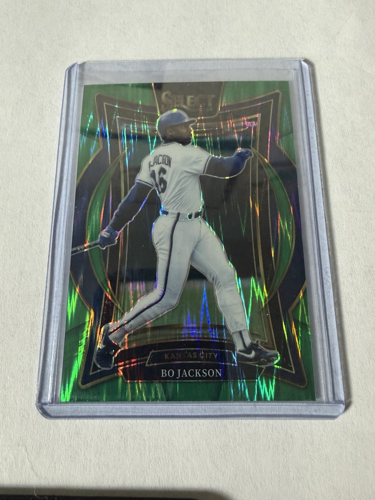 2025 Panini Select - Concourse Bo Jackson #13 Green Flash Prizm