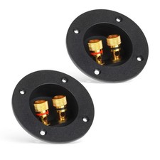 2 Pcs Speaker Sub Box Terminals Cup for Subwoofer Box Black 3 Inch Round 2Way...