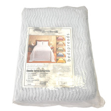 Better Trends Twin Size Bedspread Blue Natick Cotton 81" x 110" Bedding