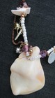 Handmade designed sea theme necklace with shell pendant 20" + extension — photo 4