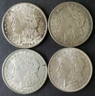 Lot of Four 1921 $1 Morgan Silver Dollars