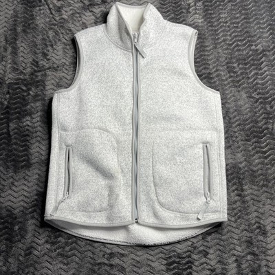 Thread + Supply Vest Womens S Small Gray Fleece Lined  Zip Up Jacket Casual