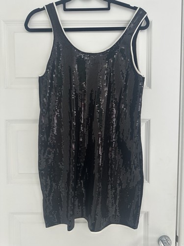 BNWT Black Zara Sequin Dress Size M - Picture 3 of 3