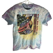 Vintage 1998 Nascar Bristol Motor Speedway Tie-Dye Shirt Size XL Short Sleeve