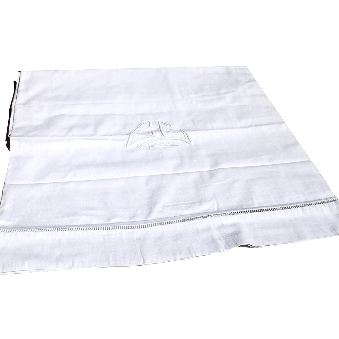 Drap ancien vintage monogramme RB Lin coton (Neu (gemäss Beschreibung