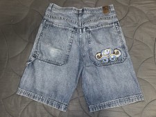 JNCO Skater Vintage 8 Ball Viper Wide-Leg Shorts Y2K Size 38 Baggy Hip Hop Rare