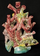 Scultura a rilievo marina ceramica vietrese – Polipo pesci – Maiolica vietri