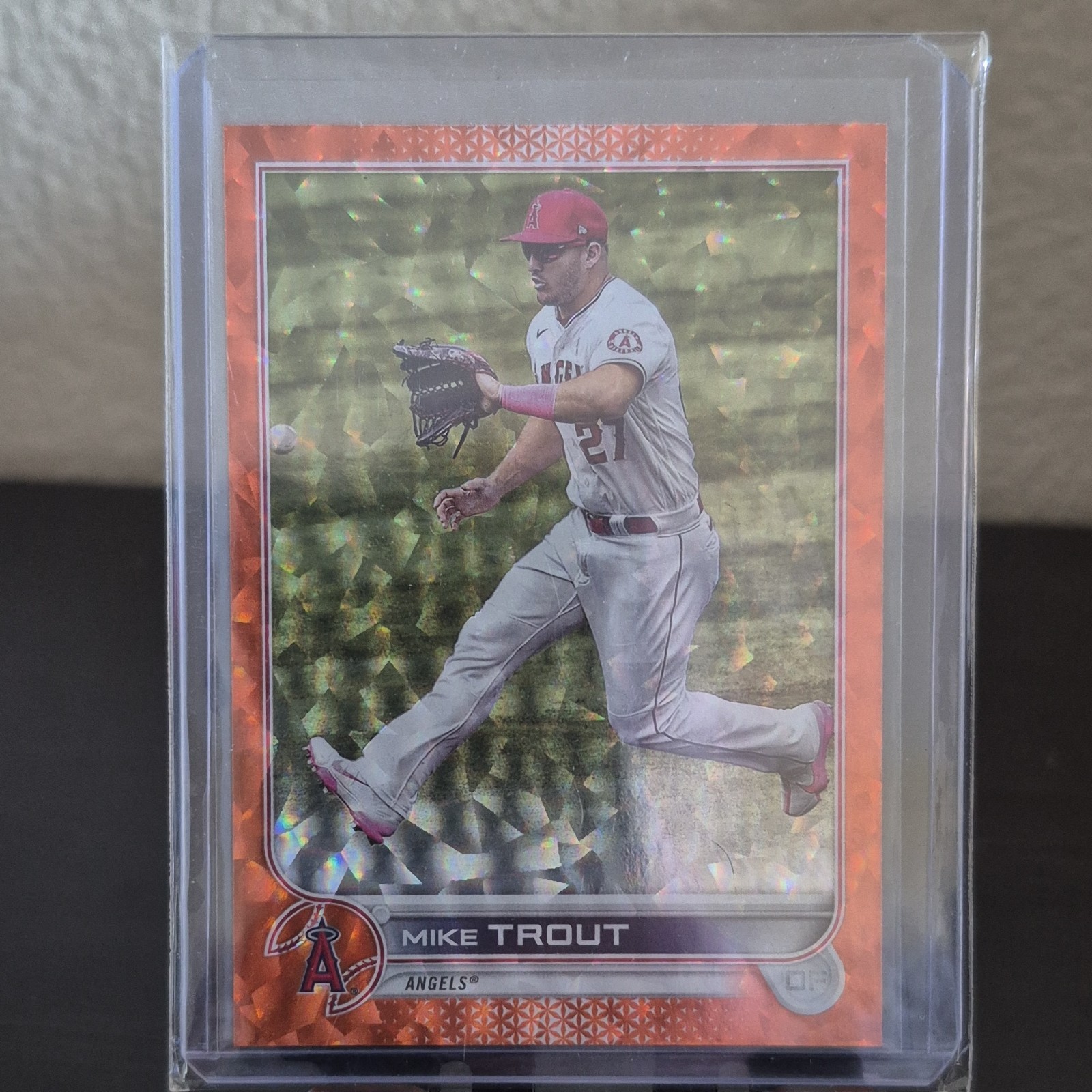 2022 Topps Series 1 Mike Trout #27 Orange Foil /299 Los Angeles Angels