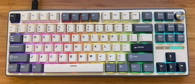 Royal Kludge RK R87 Pro Wired Mechanical Keyboard RGB Hot Swap USB-C - Creamy