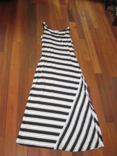 Calvin Klein Maxi Dress Sz 10 Multicolor Striped Sleeveless Stretch Summer Women
